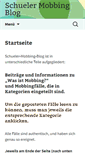 Mobile Screenshot of blog.schueler-mobbing.de